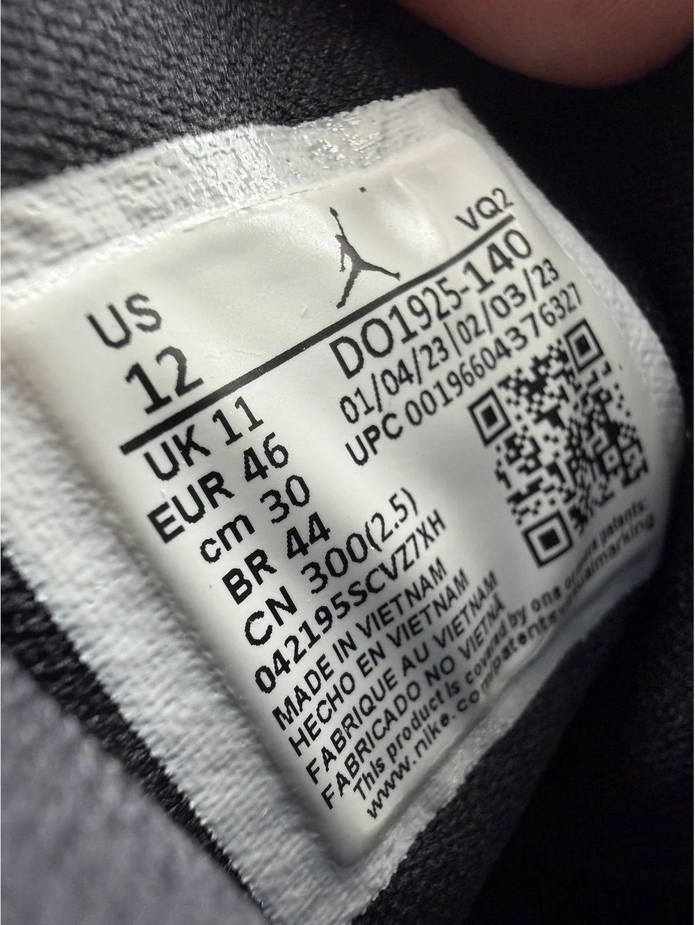 Vintage Jordan Basketball Sneakers Blue Black White Size 9